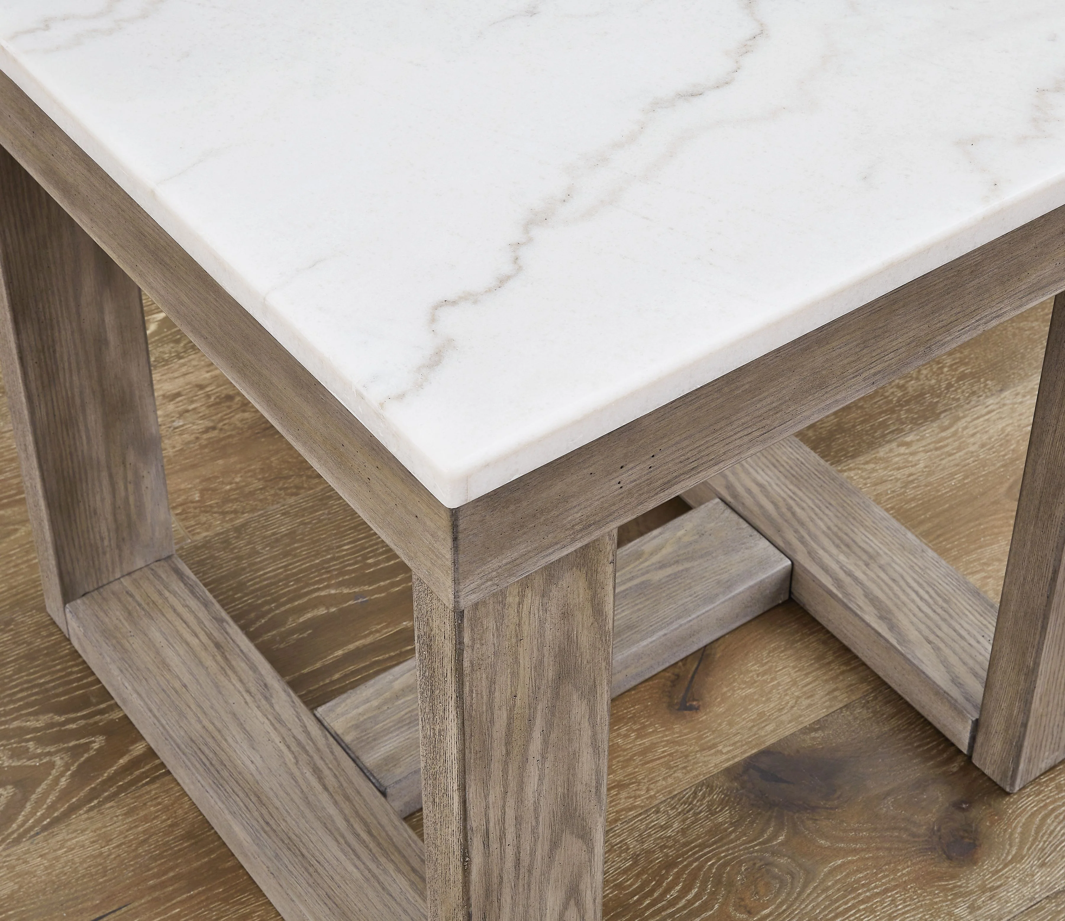 Loyaska - Square End Table - Brown / Ivory - Image 6