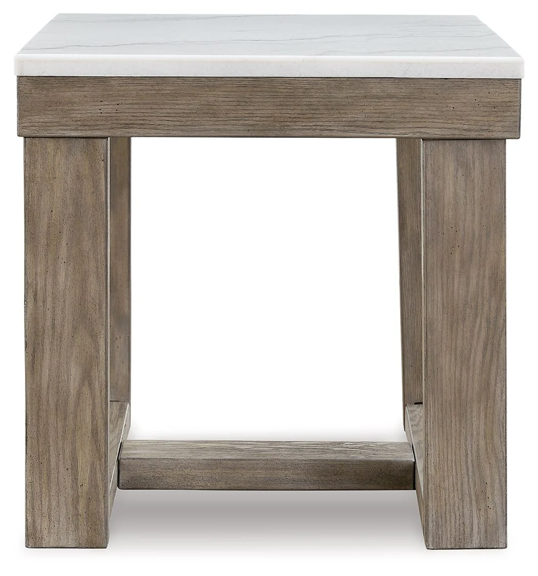 Loyaska - Square End Table - Brown / Ivory - Image 7