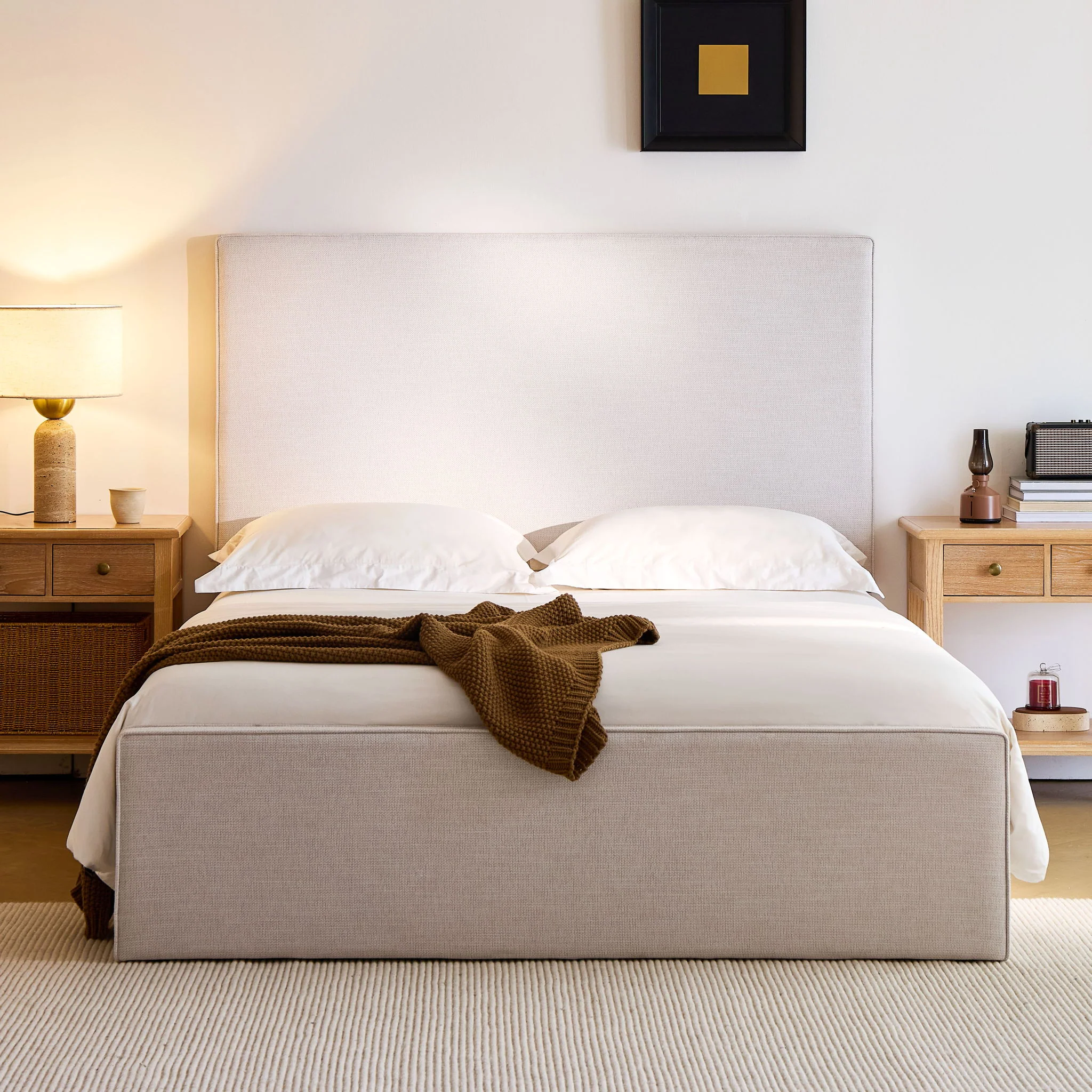 Lucas - Tall Headboard Upholstered Bed - Image 18