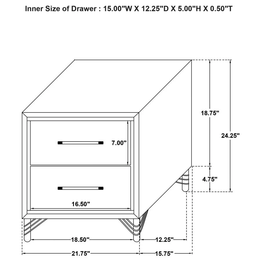 Lucia - 2-Drawer Nightstand - White - Image 26