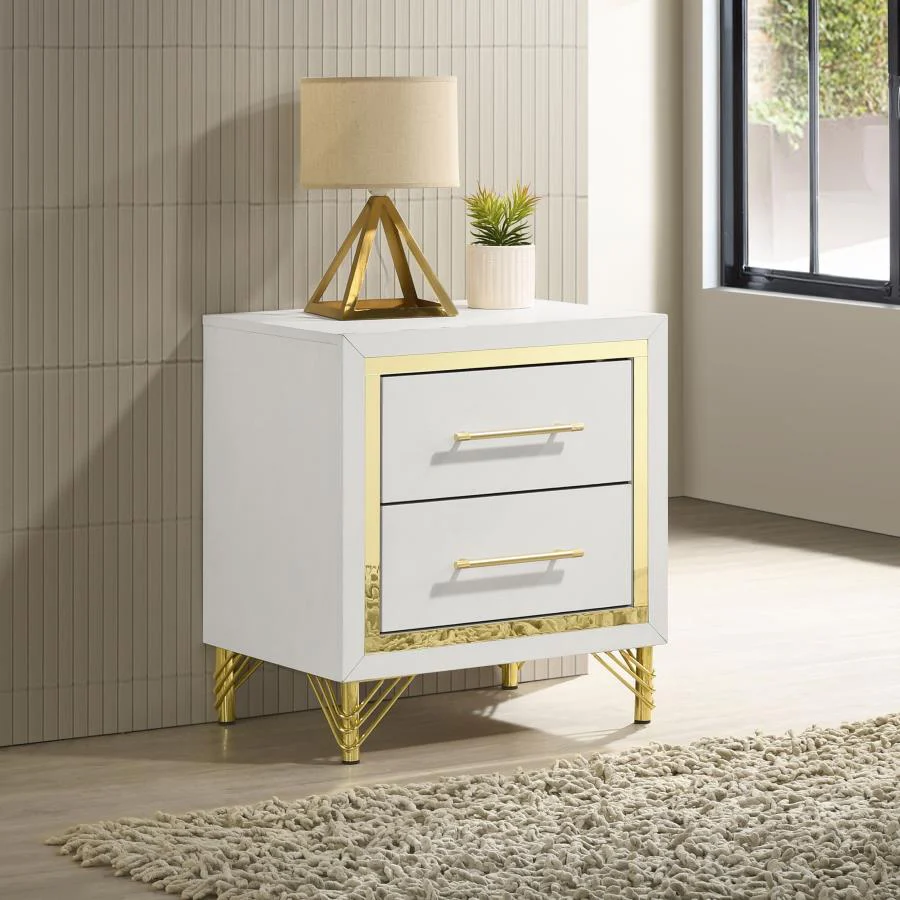 Lucia - 2-Drawer Nightstand - White - Image 3