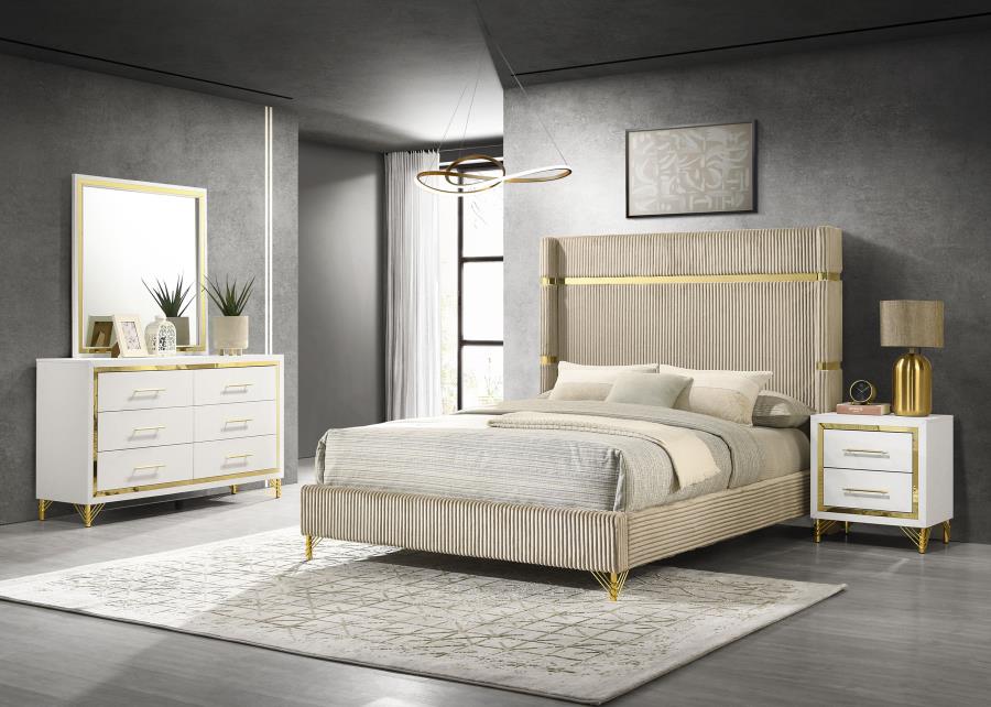 Lucia - Bedroom Set With Upholstered Wingback Panel Bed - Image 2