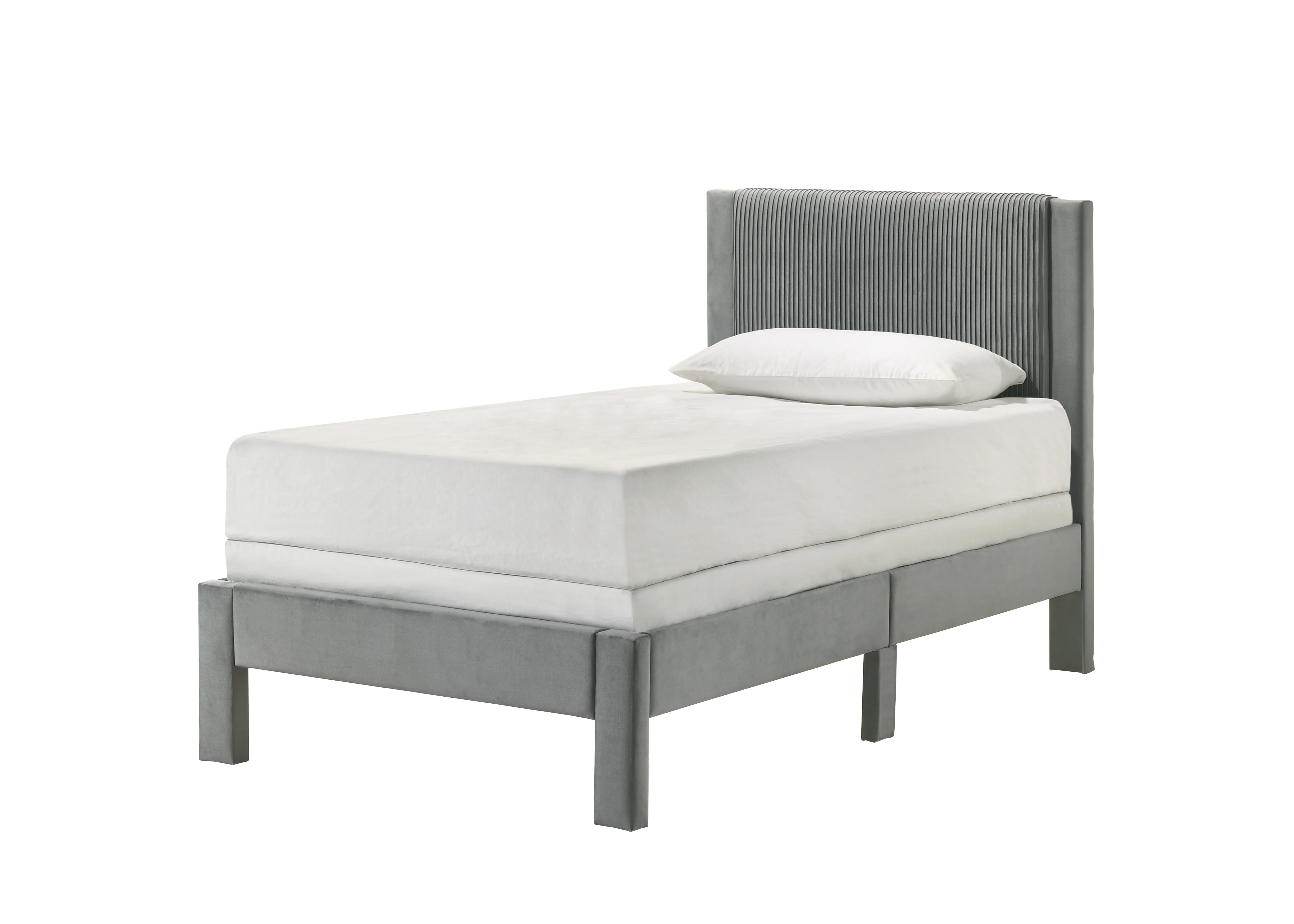 Lucia Bed Light Grey - Image 9