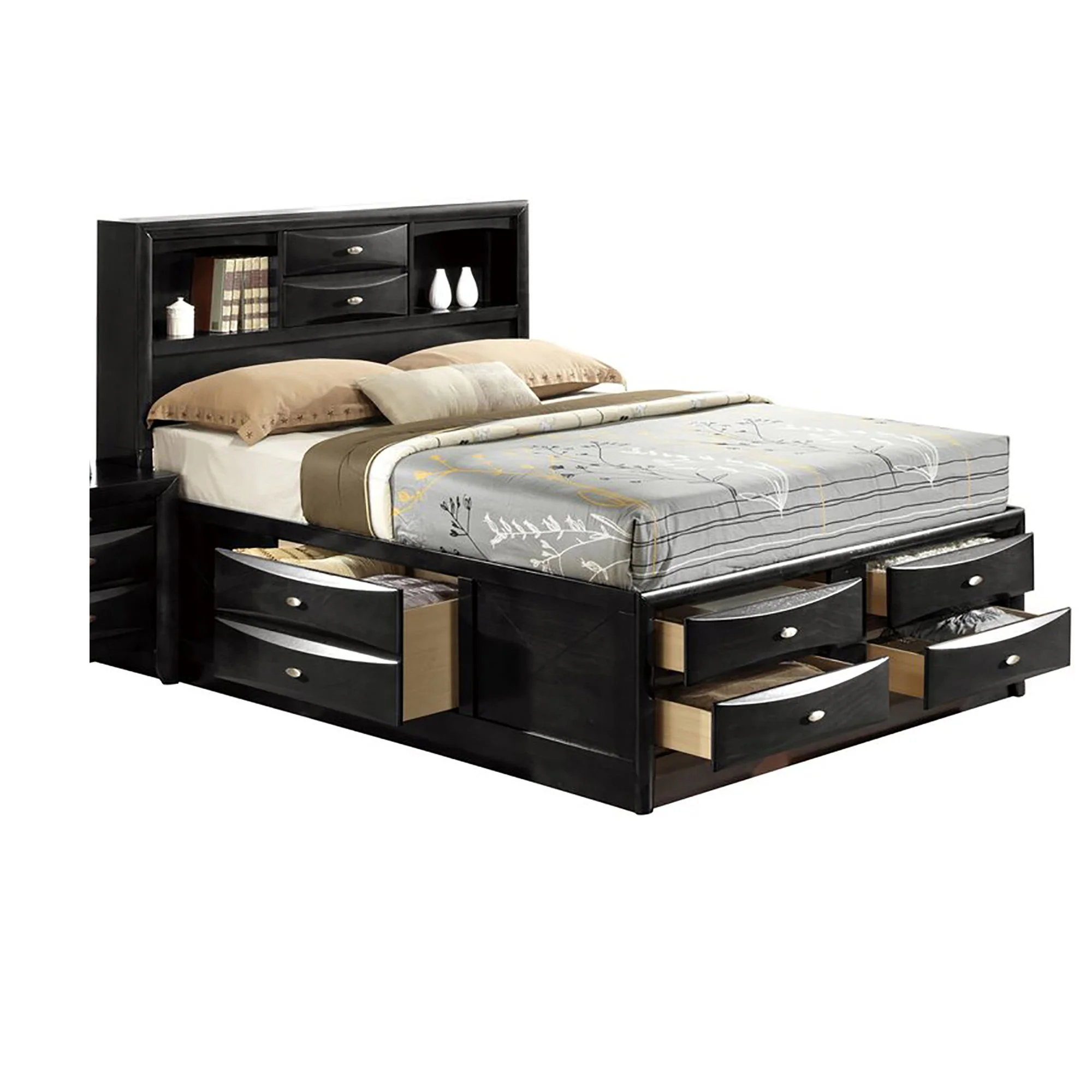 Lucille - Bed With Storage And Bookcase Headboard - Image 6