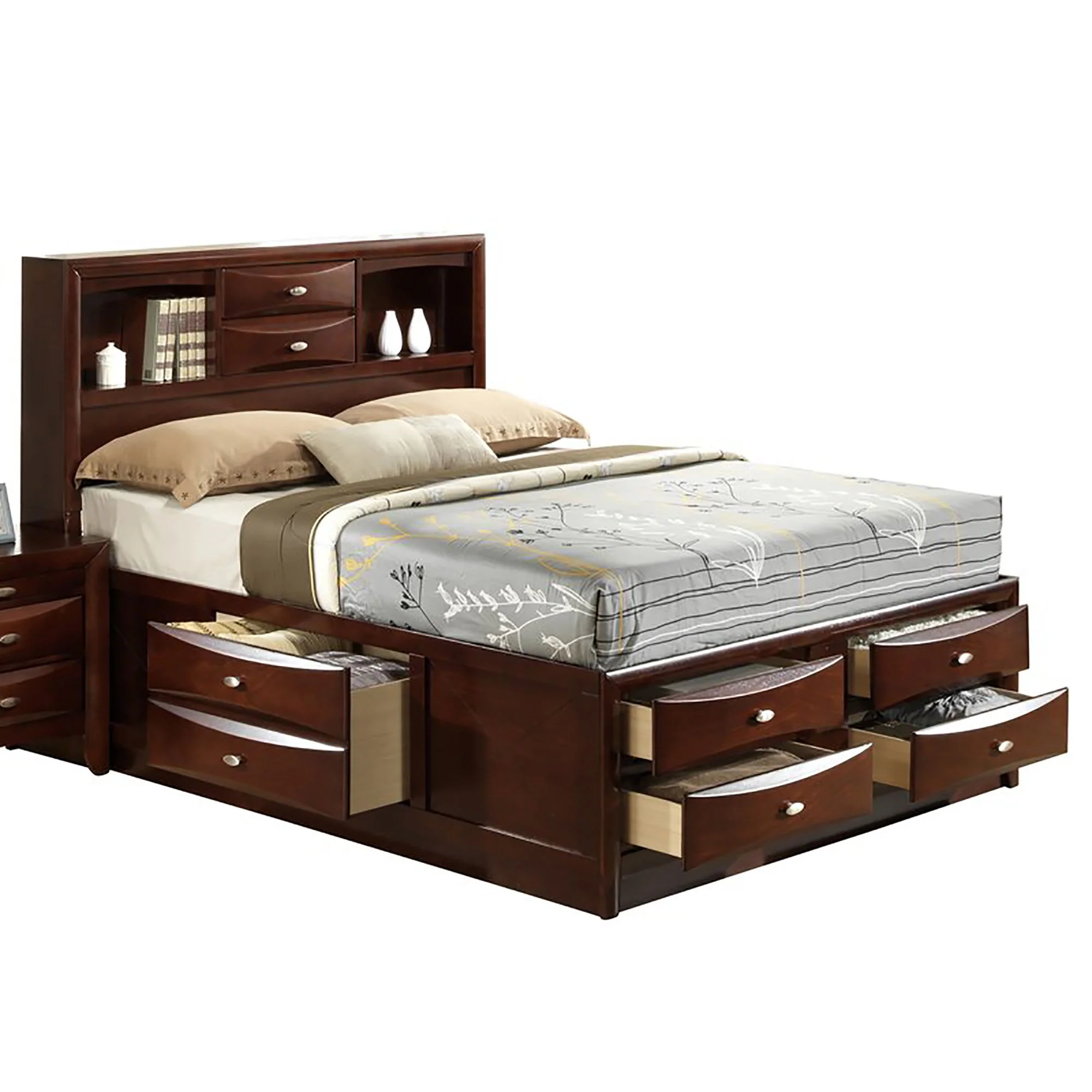 Lucille - Bed With Storage And Bookcase Headboard - Image 8