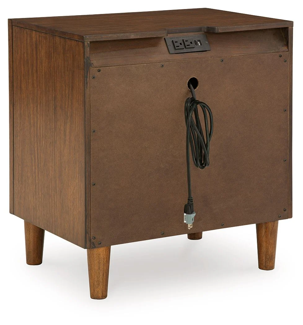 Lyncott - Two Drawer Night Stand - Brown - Image 2