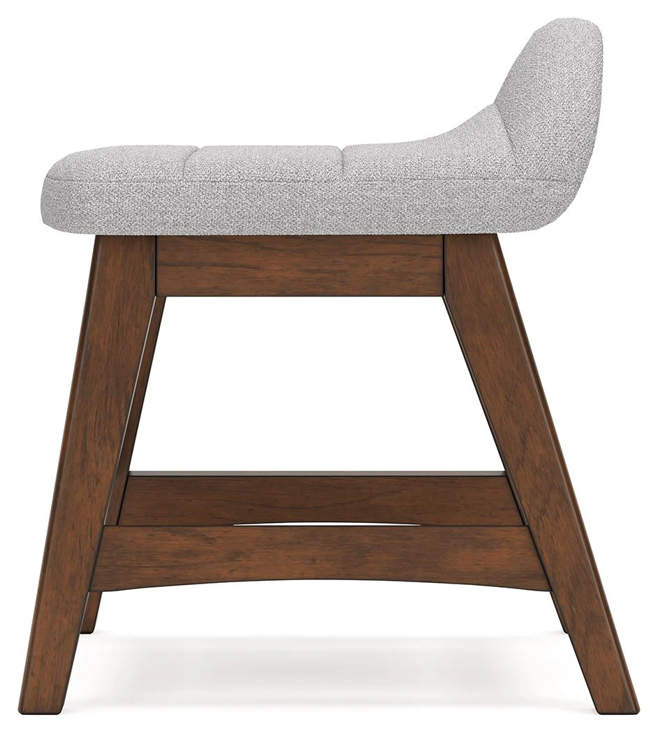 Lyncott - Home Office Desk Chair - Light Gray / Brown - Image 2