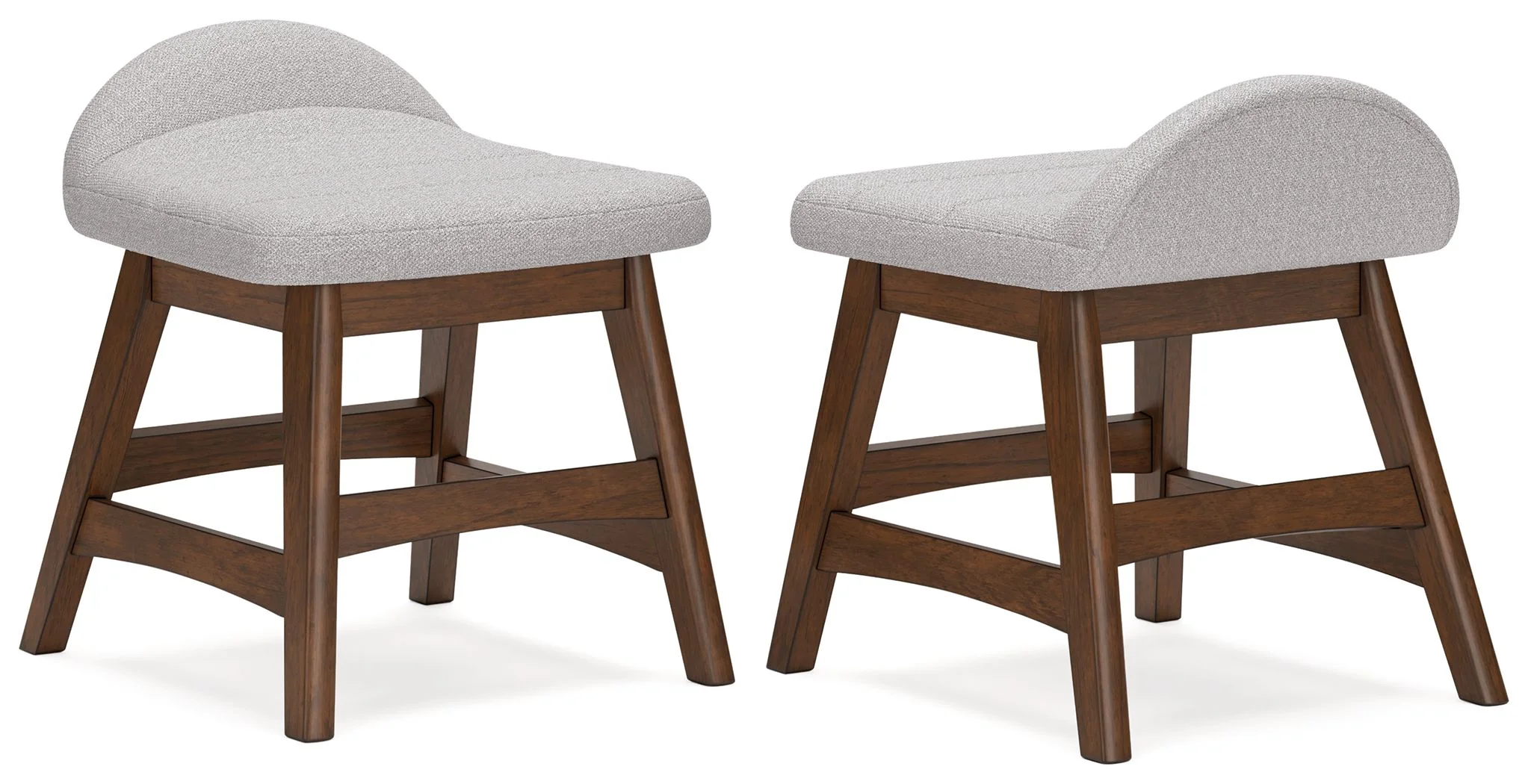 Lyncott - Home Office Desk Chair - Light Gray / Brown - Image 3