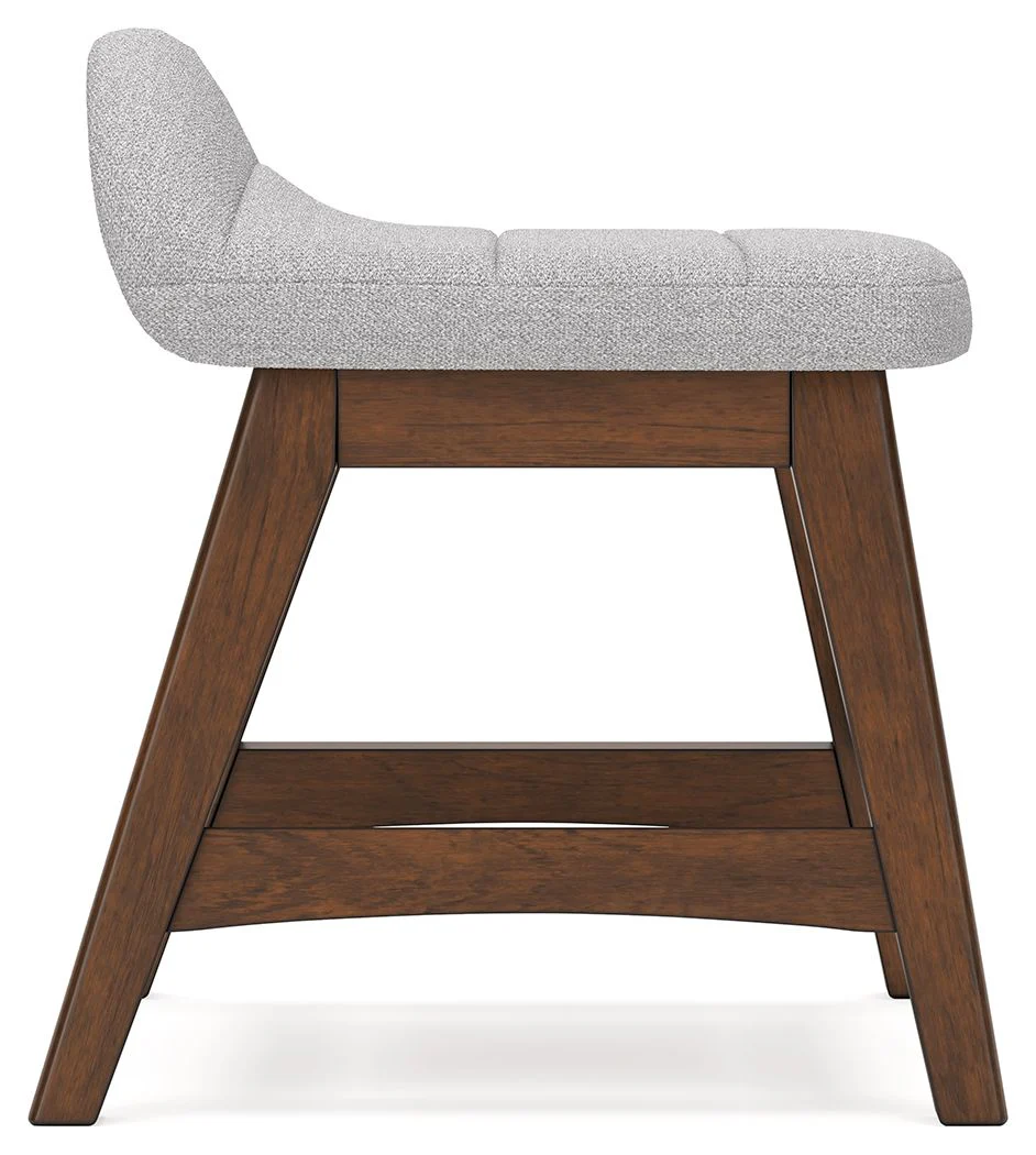 Lyncott - Home Office Desk Chair - Light Gray / Brown - Image 6