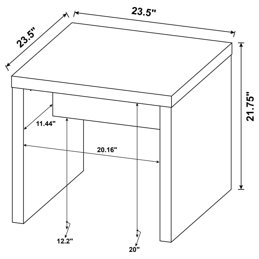 Lynette - Rectangular Engineered Wood Table - Image 11