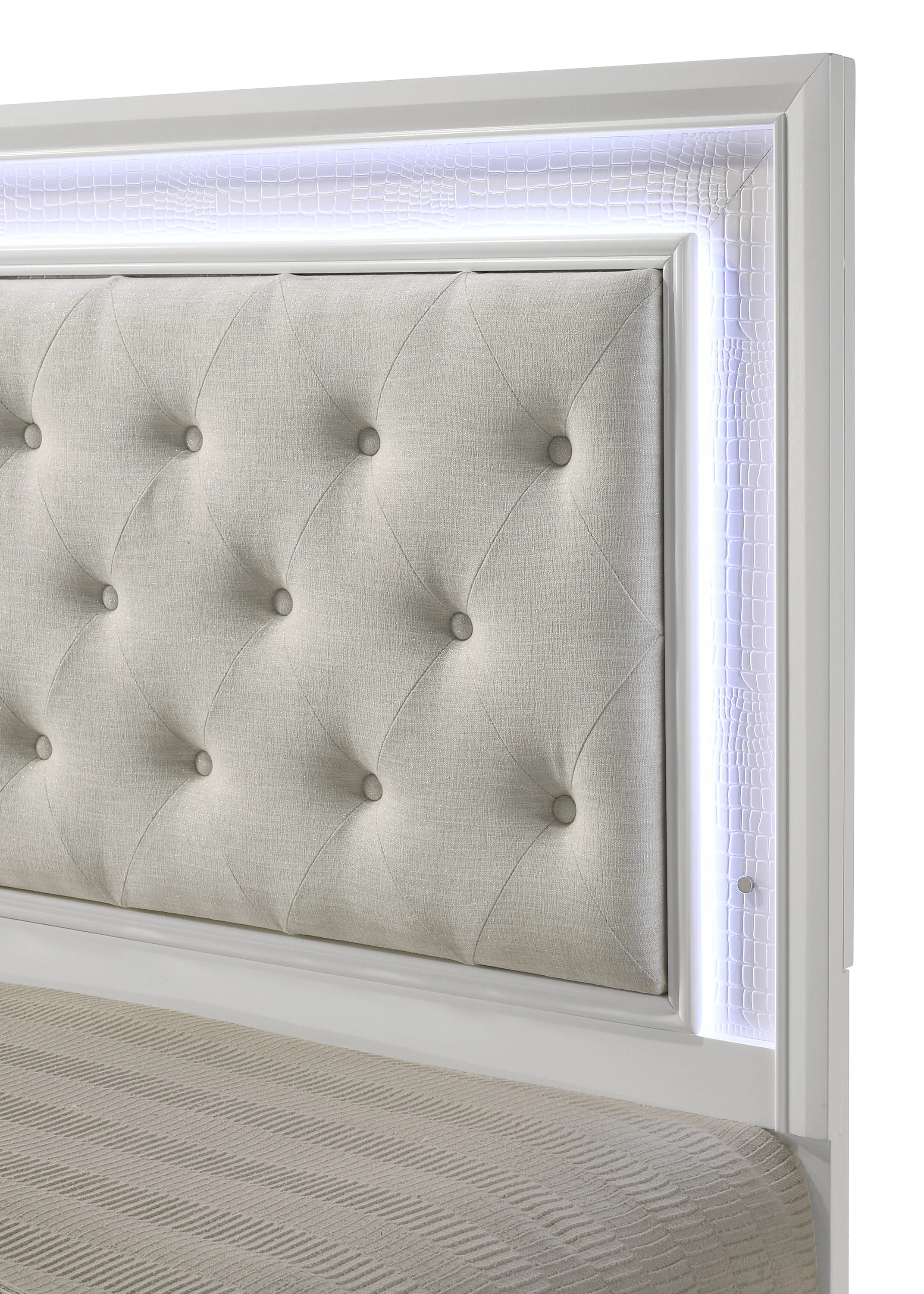 Lyssa Led Bed Frost/Oat - Image 2