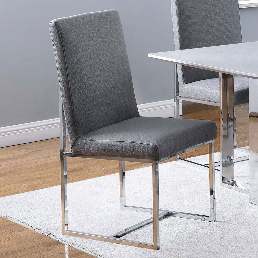 Mackinnon - Upholstered Dining Side Chair (Set of 2) - Gray - Image 2