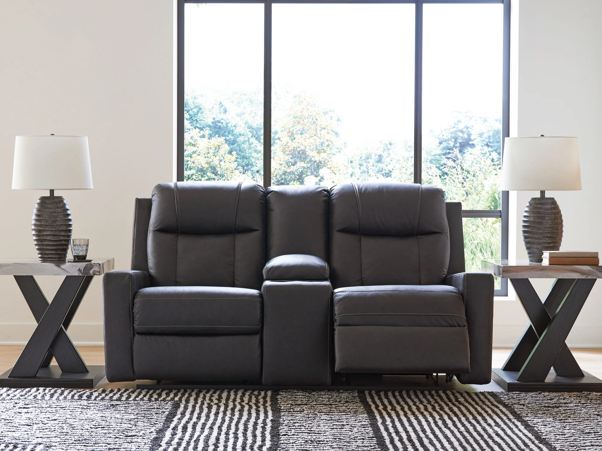 Mackmenville - Double Reclining Loveseat With Console - Image 13