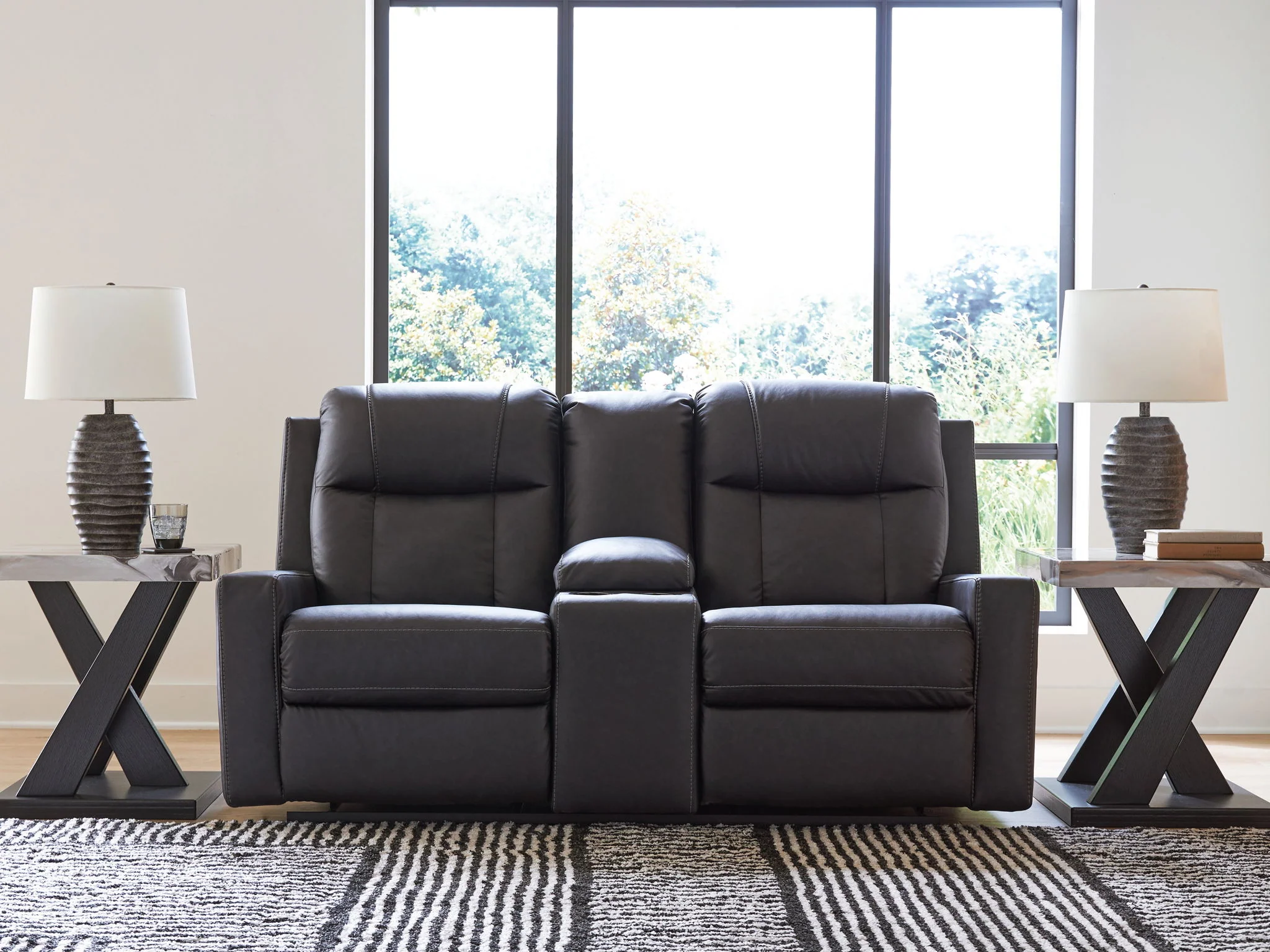 Mackmenville - Double Reclining Loveseat With Console - Image 19