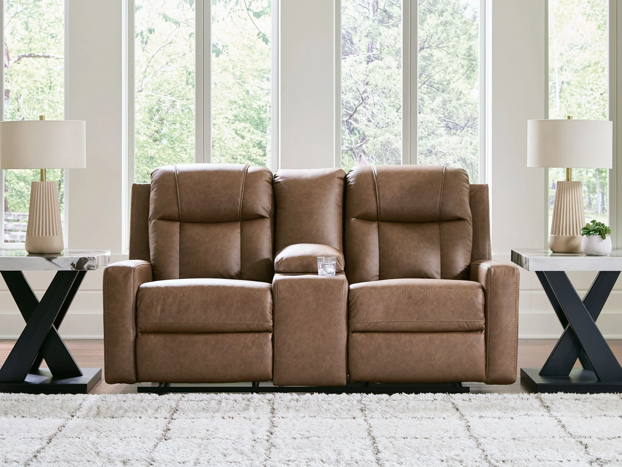 Mackmenville - Double Reclining Loveseat With Console - Image 9