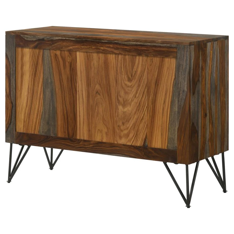 Macon - 2 Door Sheesham Wood Storage Accent Cabinet - Gray - Image 9