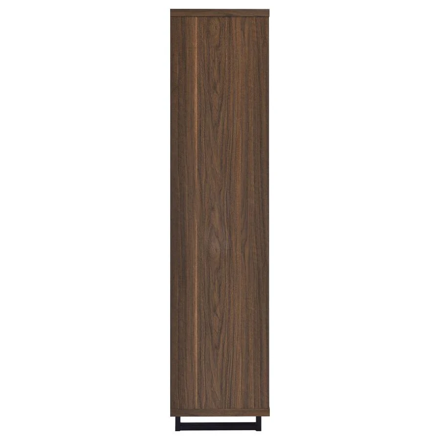 Maddox - 3-Shelf Cabinet Bookcase - Walnut - Image 10