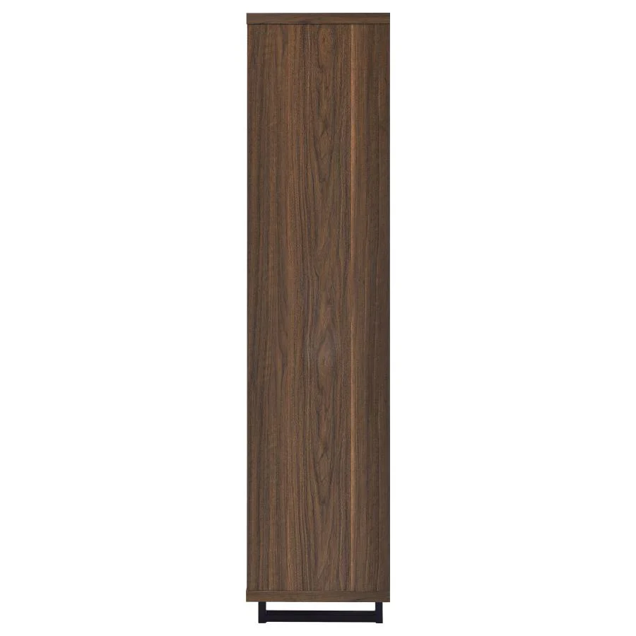 Maddox - 3-Shelf Cabinet Bookcase - Walnut - Image 6