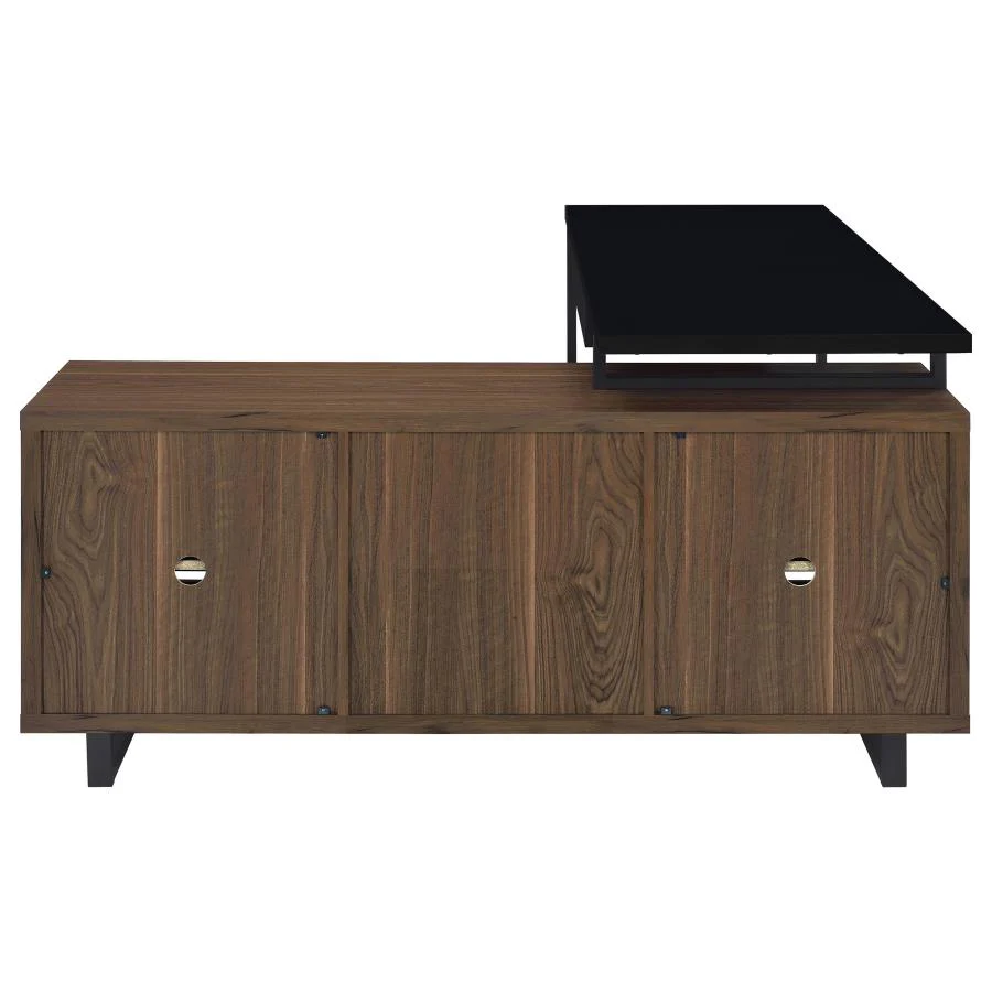 Maddox - L-Shape Office Computer Desk - Black - Image 7