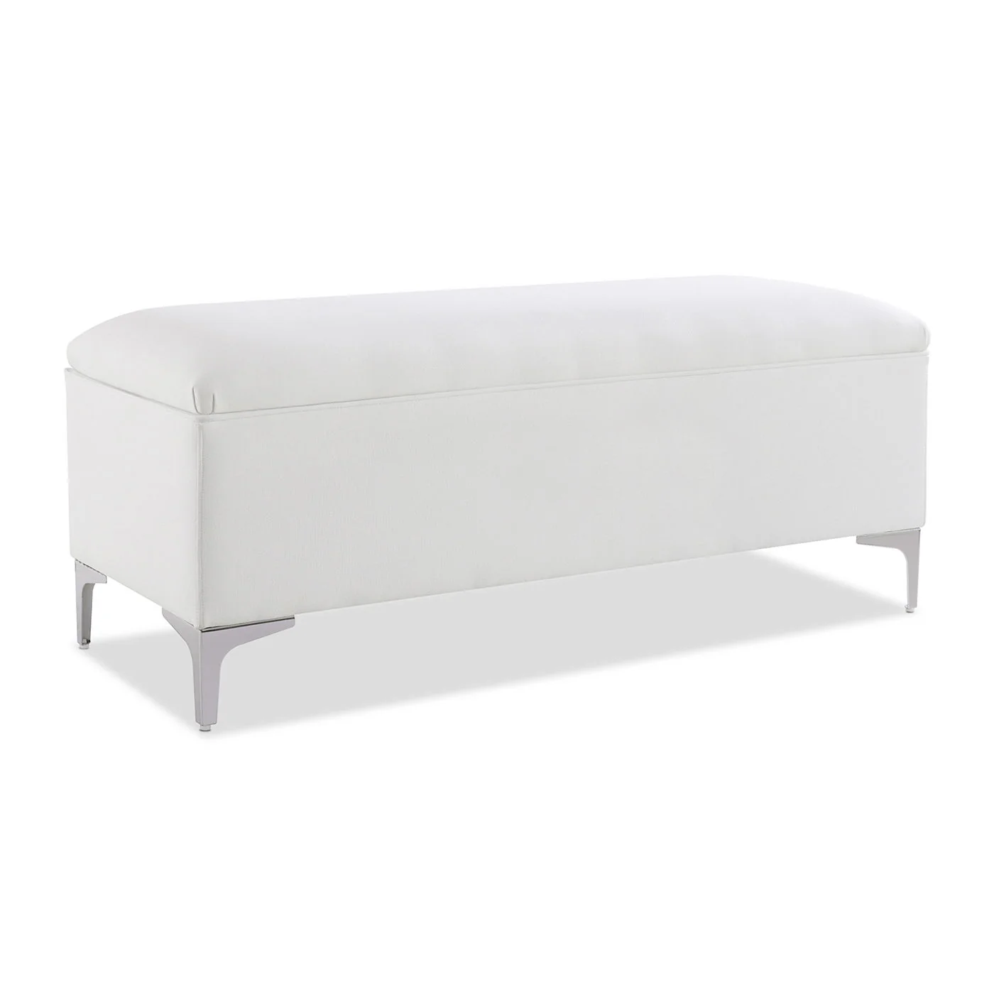 Madelyn - Modern Storage Bench - Bright White Dye - Image 2