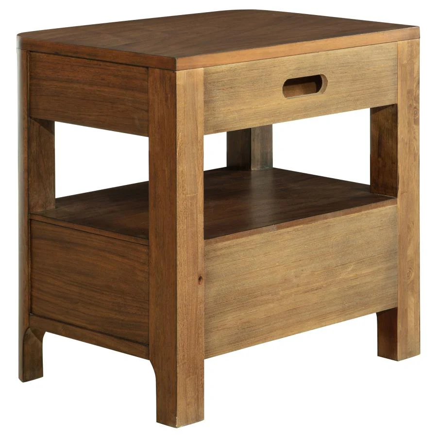 Maderia - 2-Drawer Nightstand Bedside Table - Walnut - Image 6