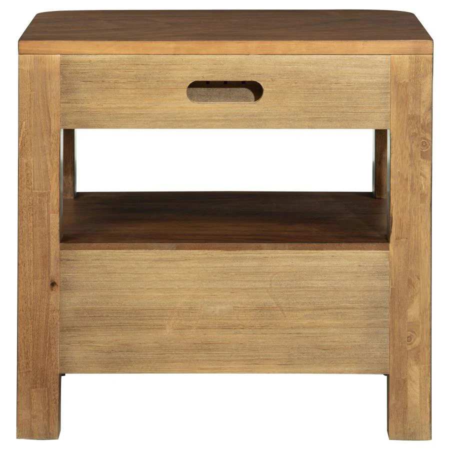 Maderia - 2-Drawer Nightstand Bedside Table - Walnut - Image 7