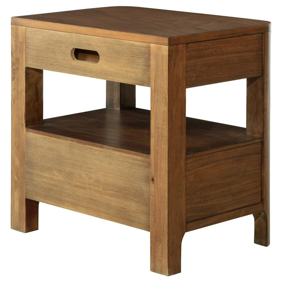 Maderia - 2-Drawer Nightstand Bedside Table - Walnut - Image 8