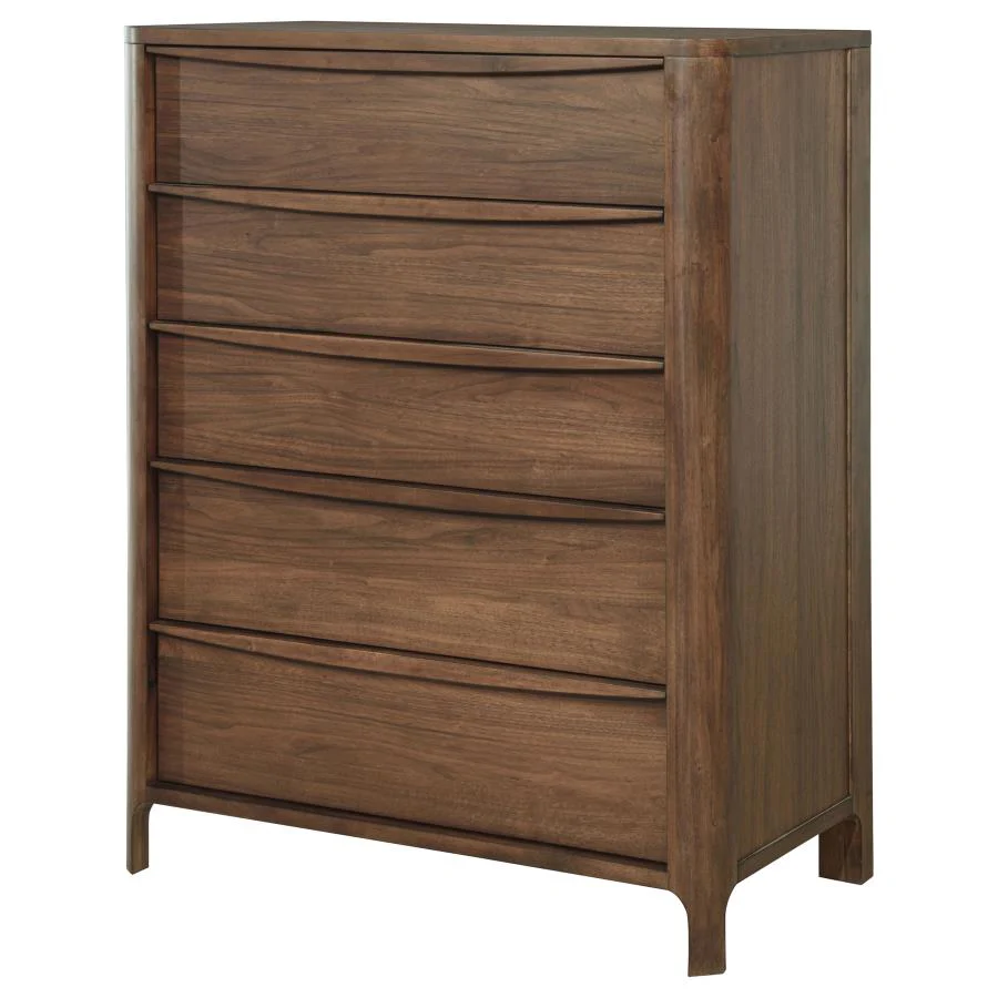 Maderia - 5-Drawer Chest Of Drawers - Walnut - Image 4
