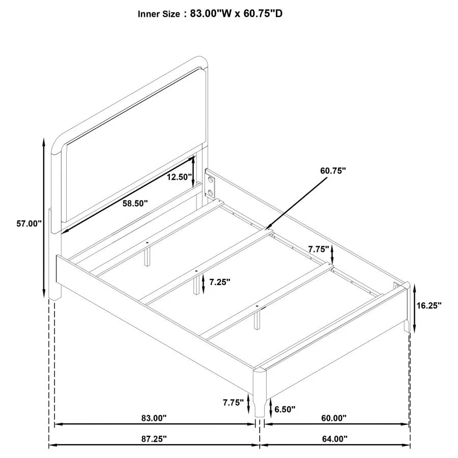 Maderia - Upholstered Panel Bed - Image 32