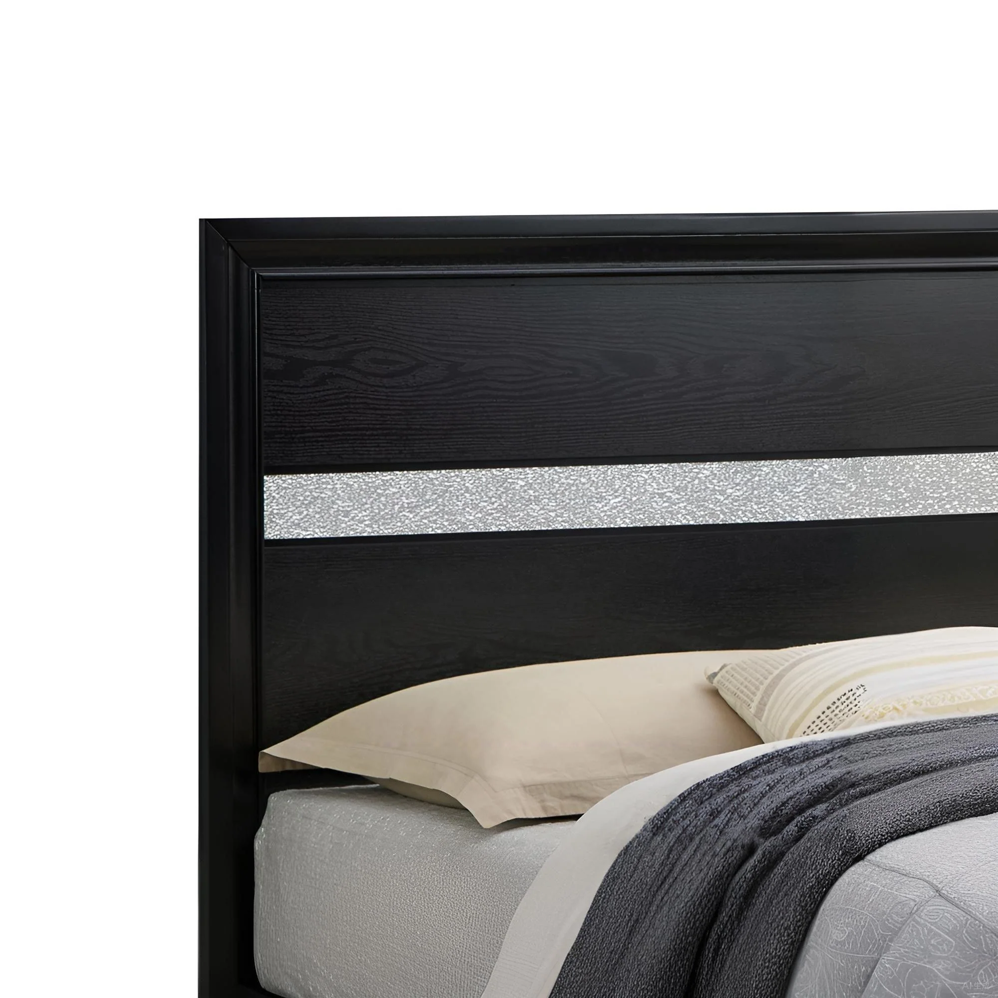 Madrid - Queen Bed With Storage Drawers And Nickel Handles - Black - Image 6