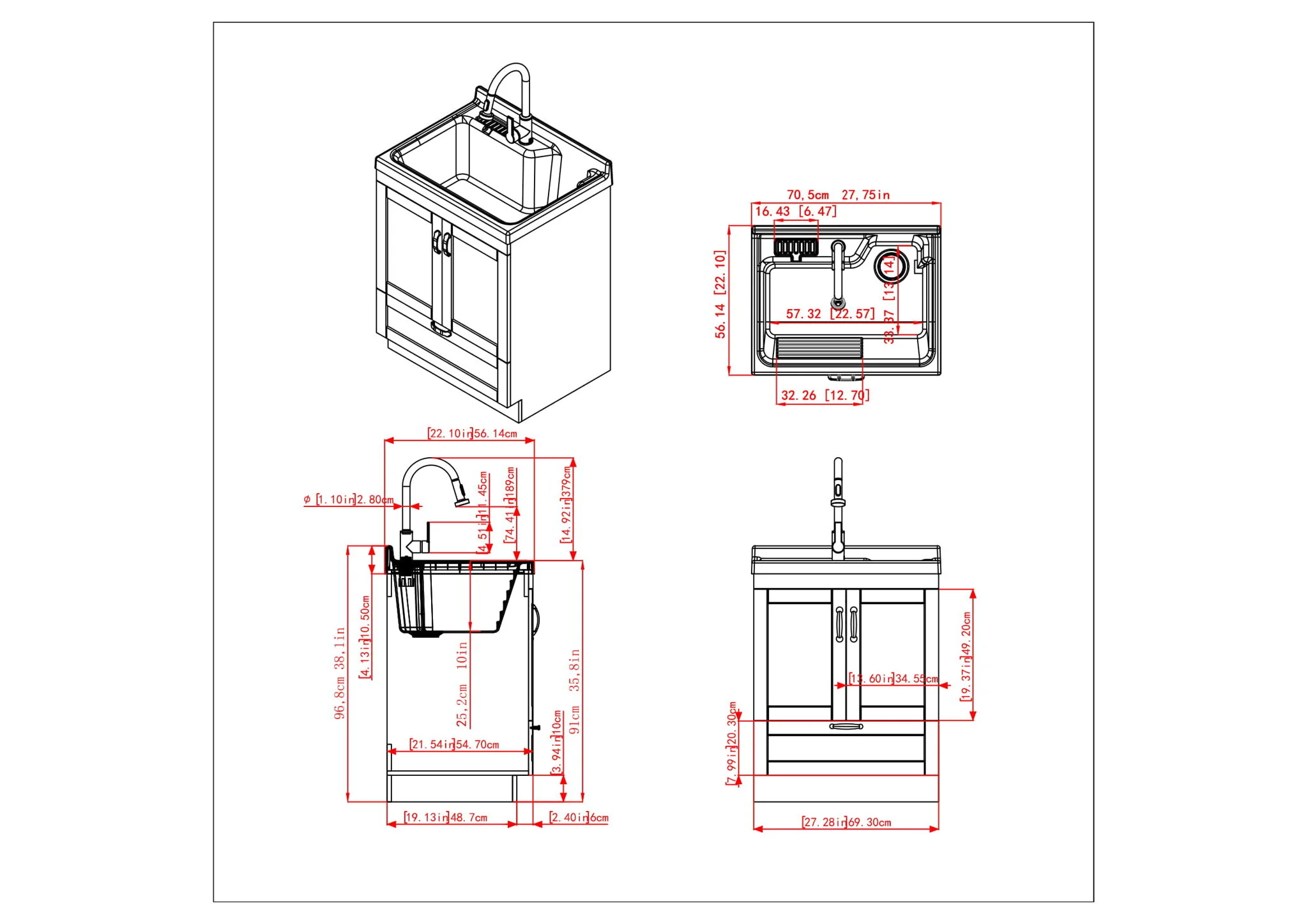 Maile - All-In-One Laundry Utility Sink And Cabinet - Image 16