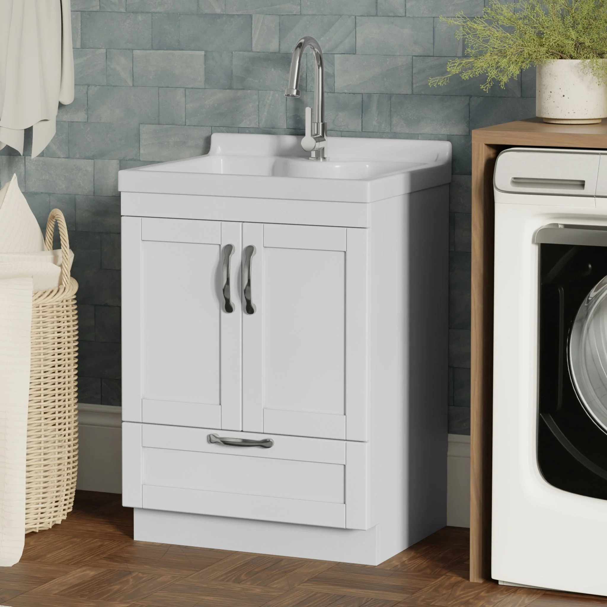 Maile - All-In-One Laundry Utility Sink And Cabinet - Image 5