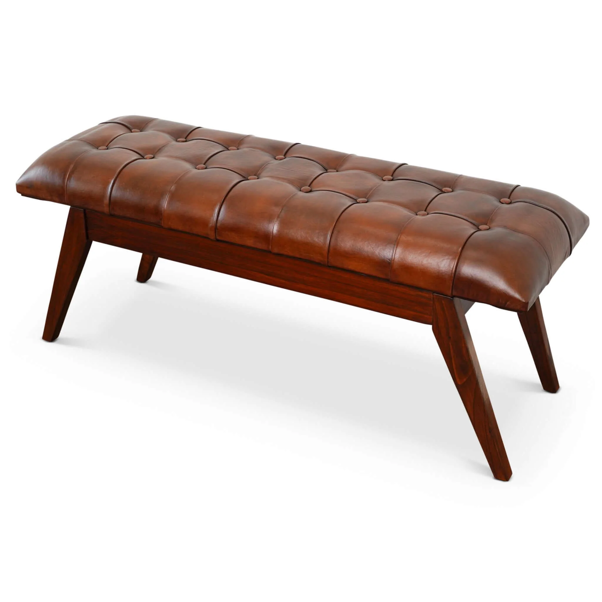 Maja - Bench - Cognac / Dark Brown - Image 2