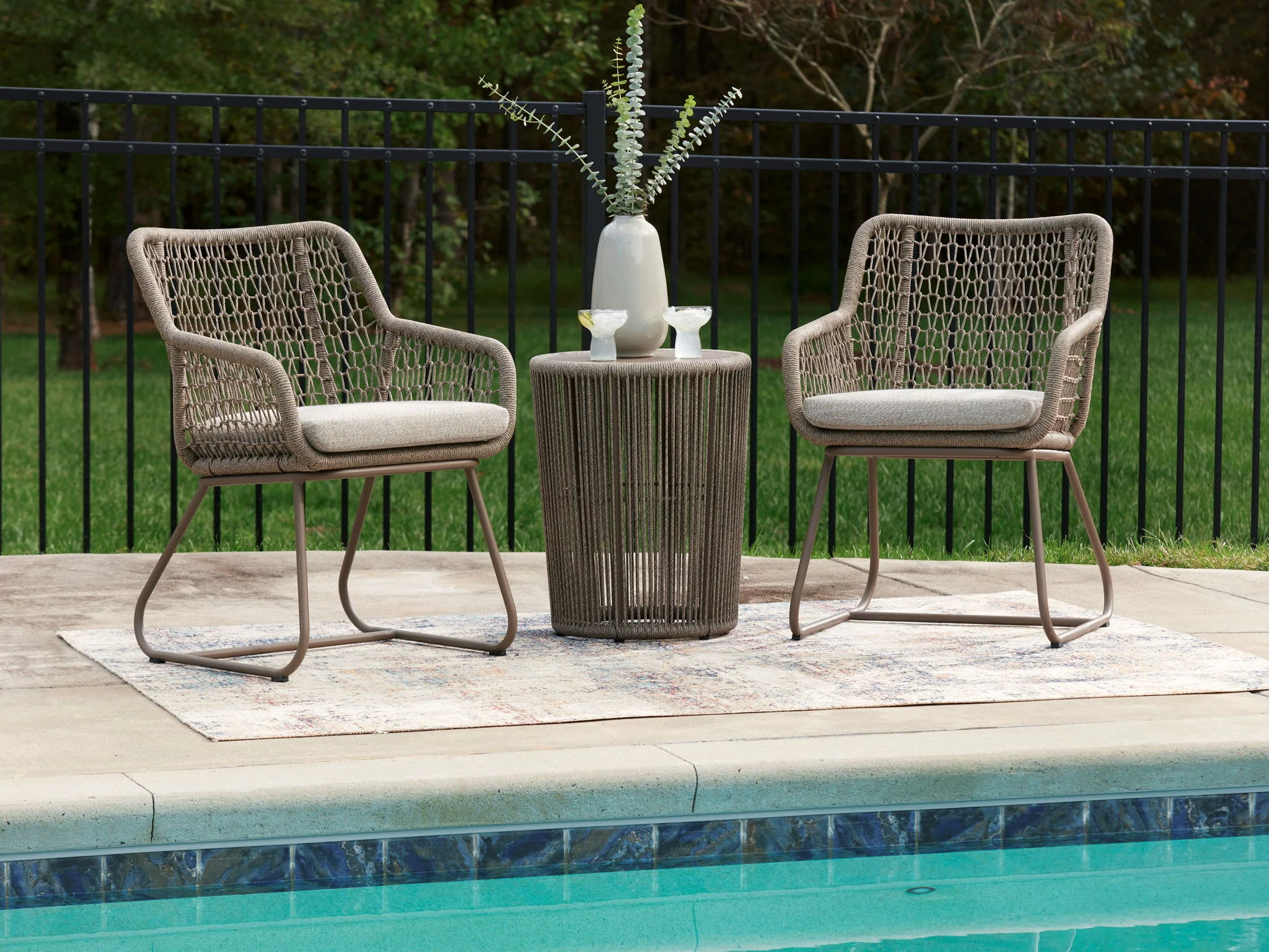 Majors Beach - Outdoor Table And 2 Chairs (Set of 3) - Beige - Image 9