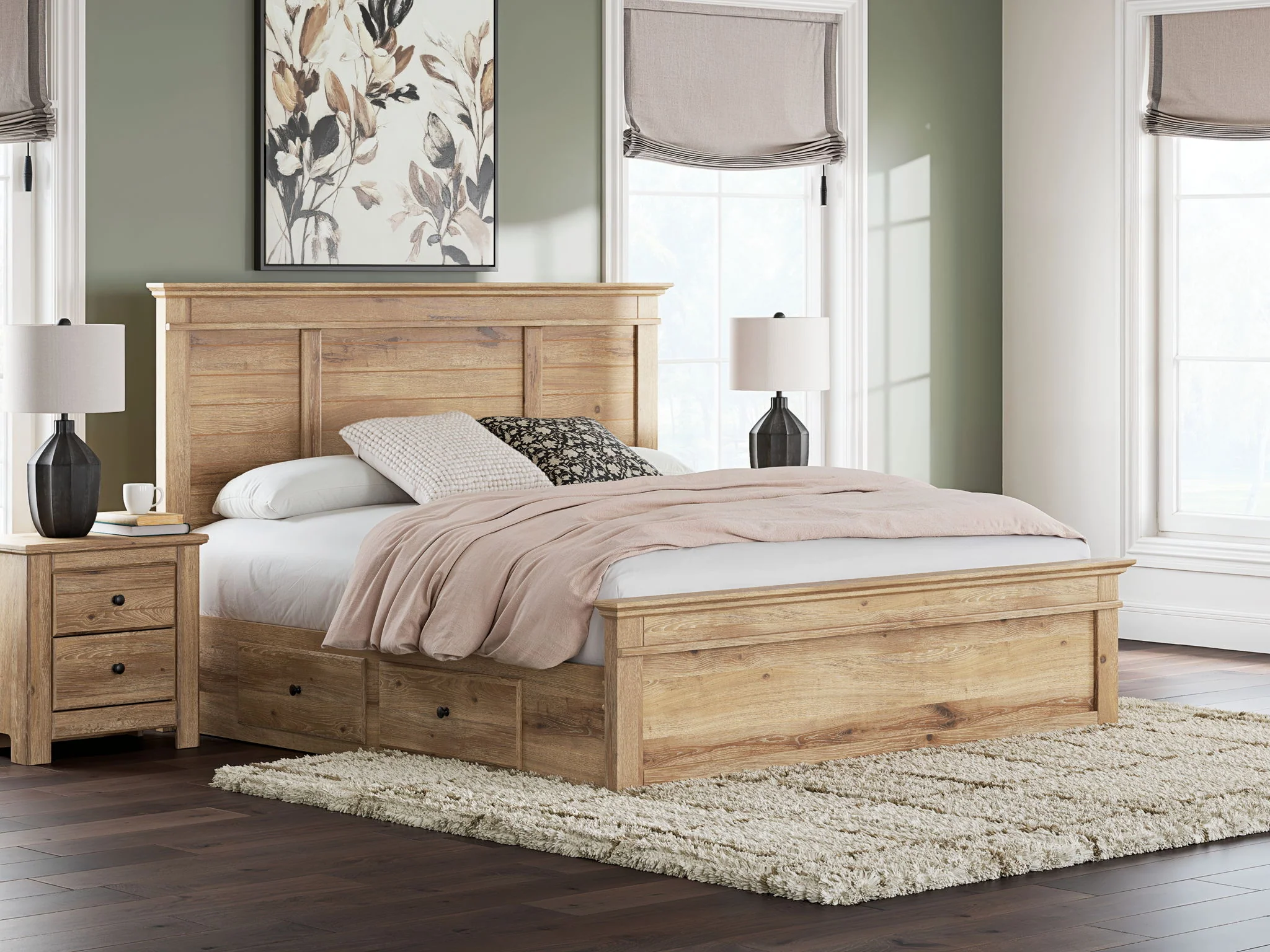 Makidern - Panel Storage Bed With Under Bed Storage Unit - Image 12