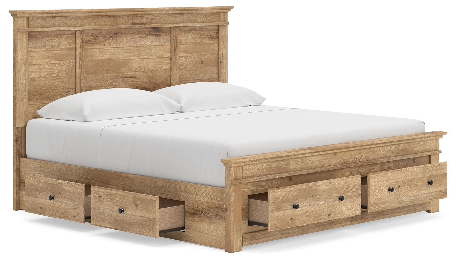 Makidern - Panel Storage Bed With Under Bed Storage Unit And Storage Footboard - Image 8
