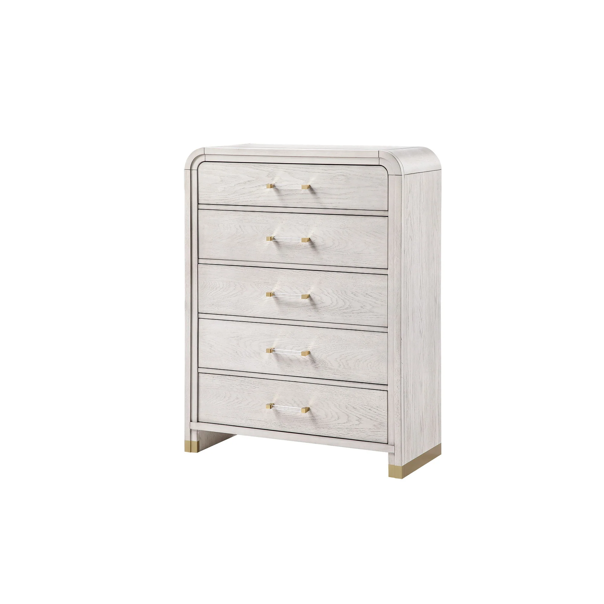 Malco - Chest, Gold Accents - Oak - Image 2