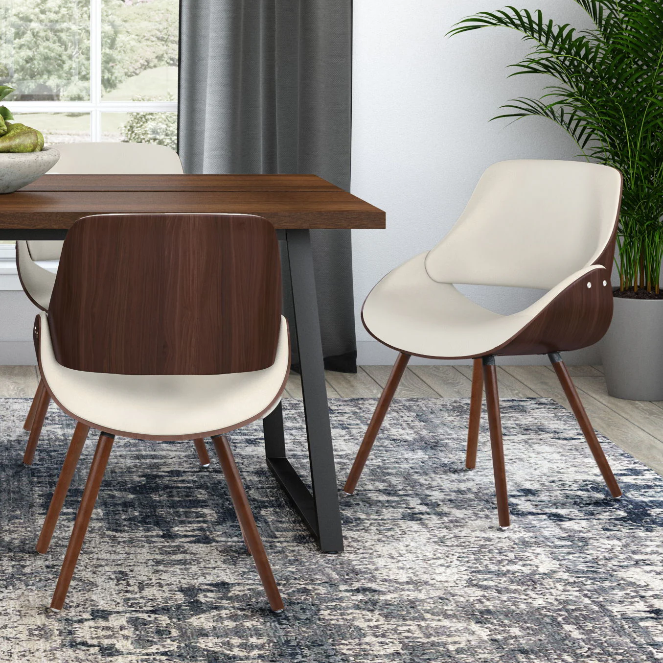 Malden - Bentwood Upholstered Dining Chair With Wood Back - Image 19