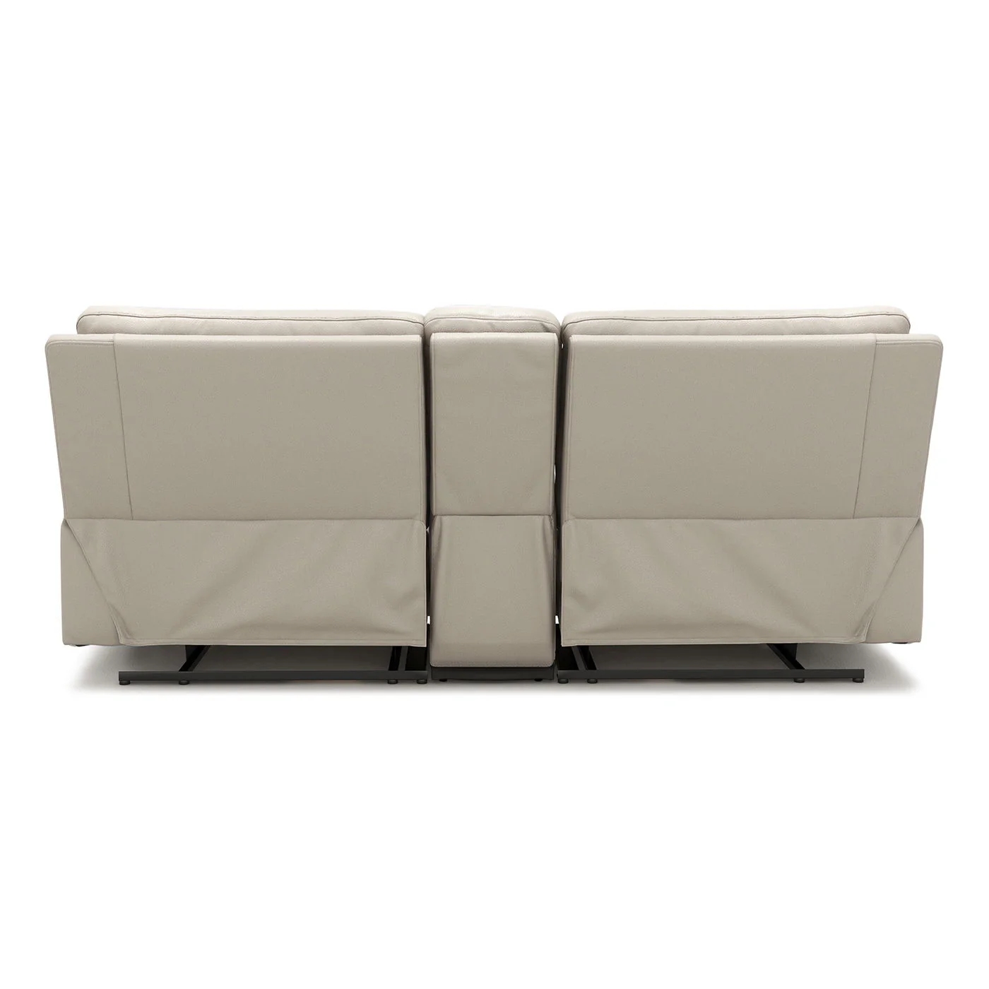 Malibu - Modern Power Motion 3 Piece Reclining Loveseat Sofa With Cup Holders - Cream Taupe Beige - Image 13