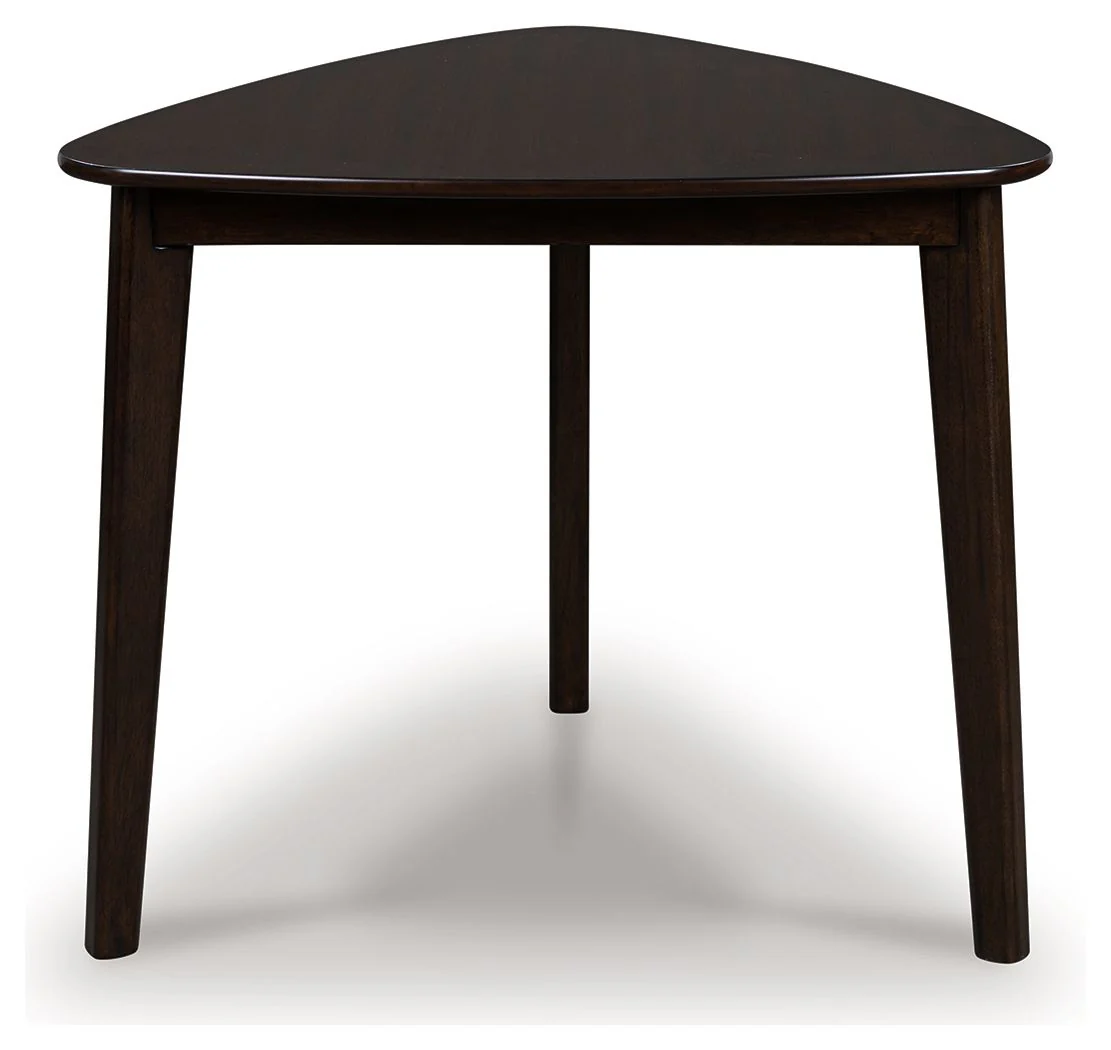 Mallenette - Triangle Dining Room Table - Merlot - Image 3