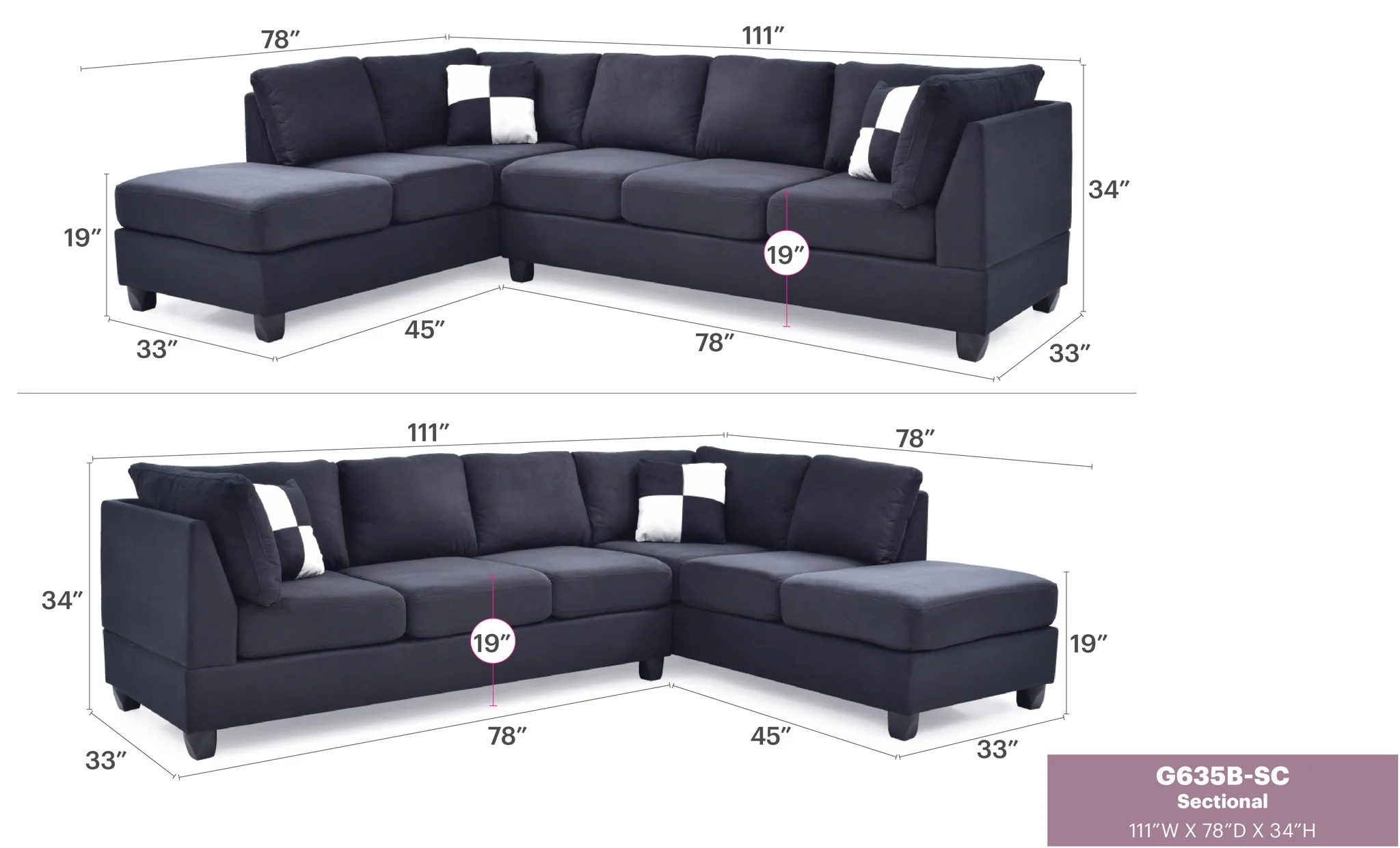 Malone - Comfort Sectional - Image 44