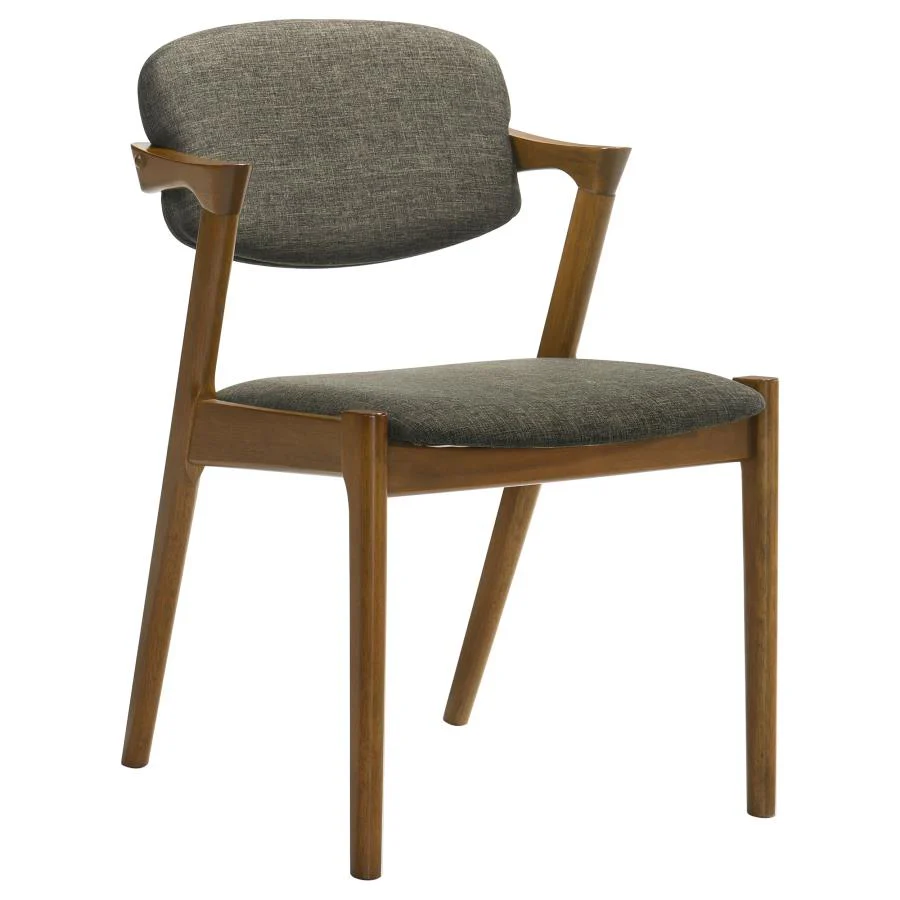 Malone - Padded Wood Dining Arm Chair (Set of 2) - Dark Walnut - Image 3