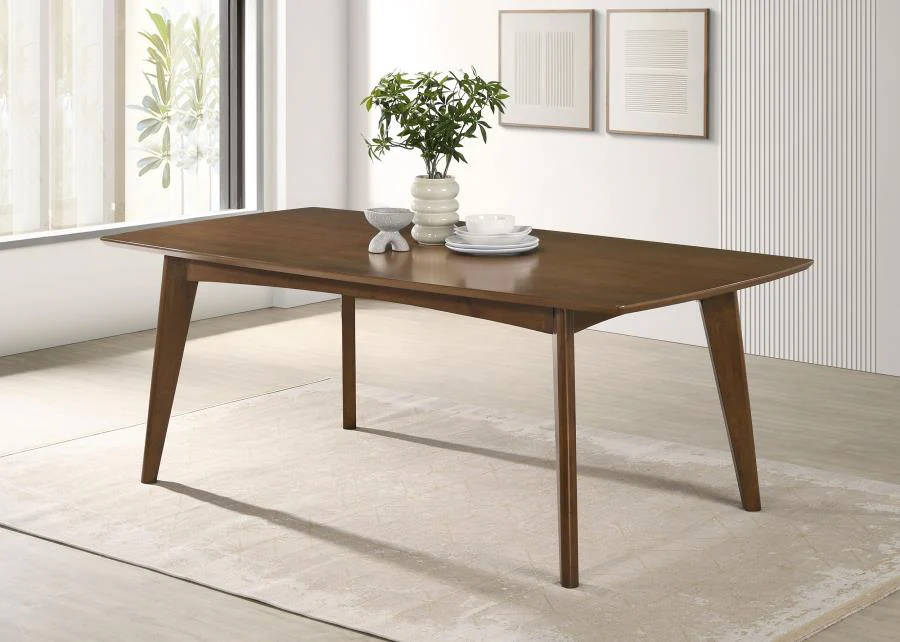 Malone - Rectangular Wood Dining Table - Dark Walnut - Image 2