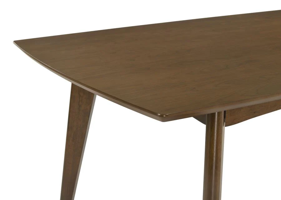 Malone - Rectangular Wood Dining Table - Dark Walnut - Image 6