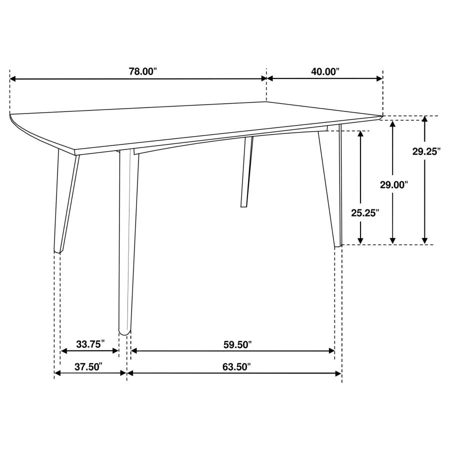 Malone - Rectangular Wood Dining Table - Dark Walnut - Image 8