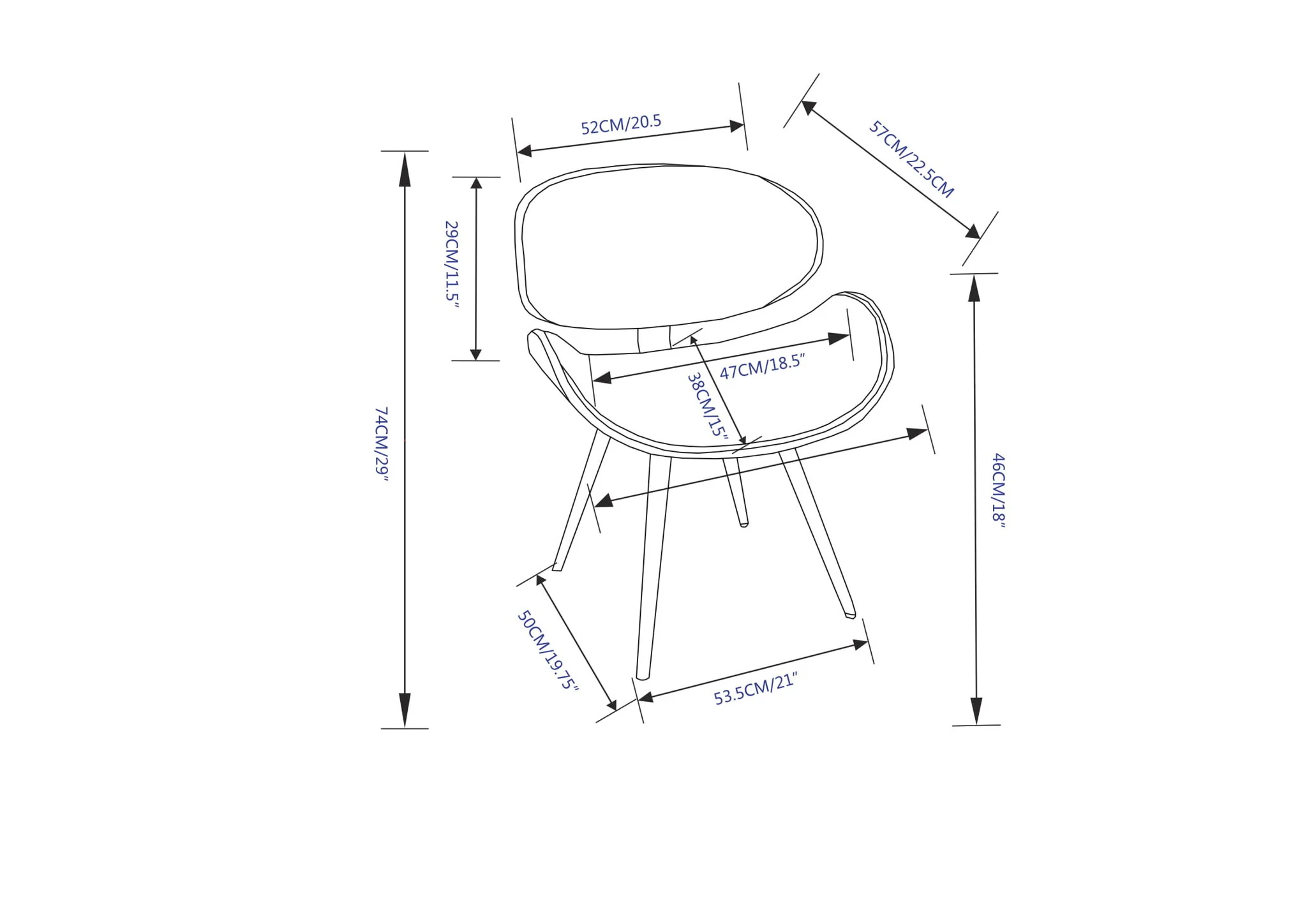 Marana - Mid Century Modern Dining Chair - Image 9