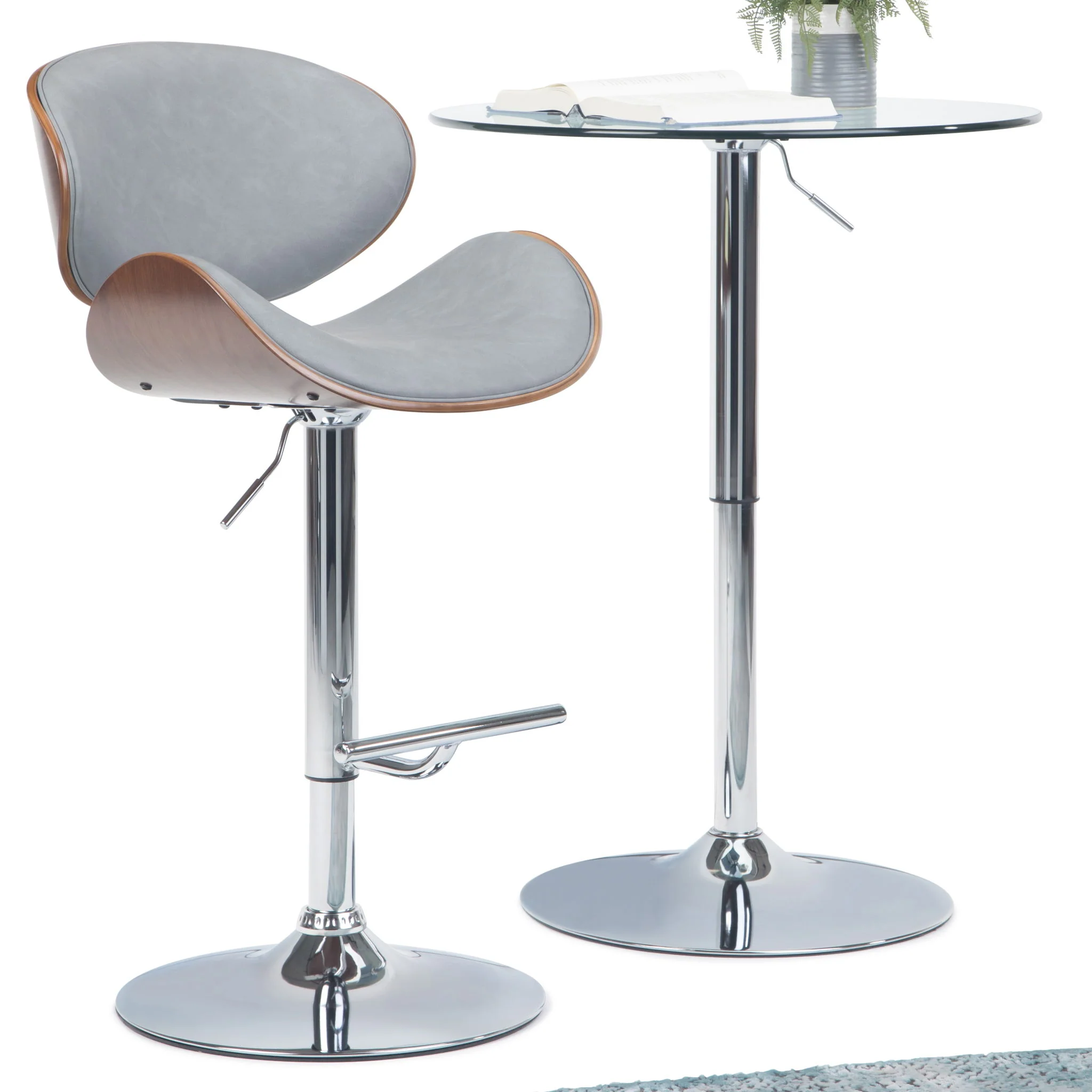 Marana - Multifunctional Handcrafted Bentwood Adjustable Swivel Bar Stool - Image 10