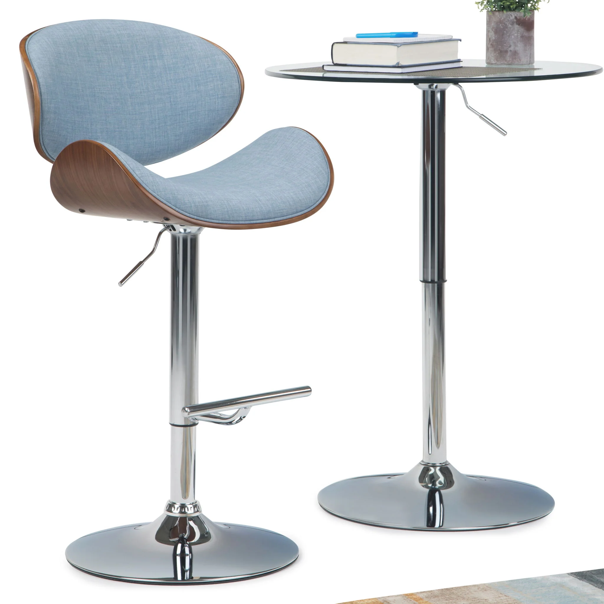 Marana - Multifunctional Handcrafted Bentwood Adjustable Swivel Bar Stool - Image 35