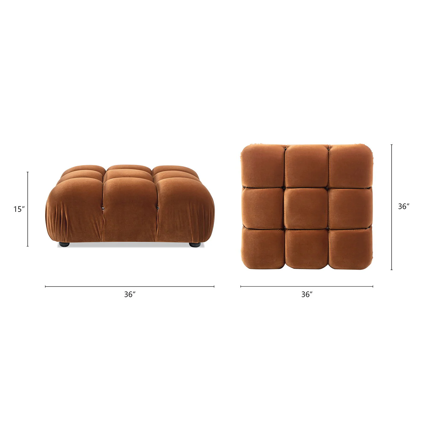 Marcel - Bubble Modular Modern Cocktail Ottoman - Image 6