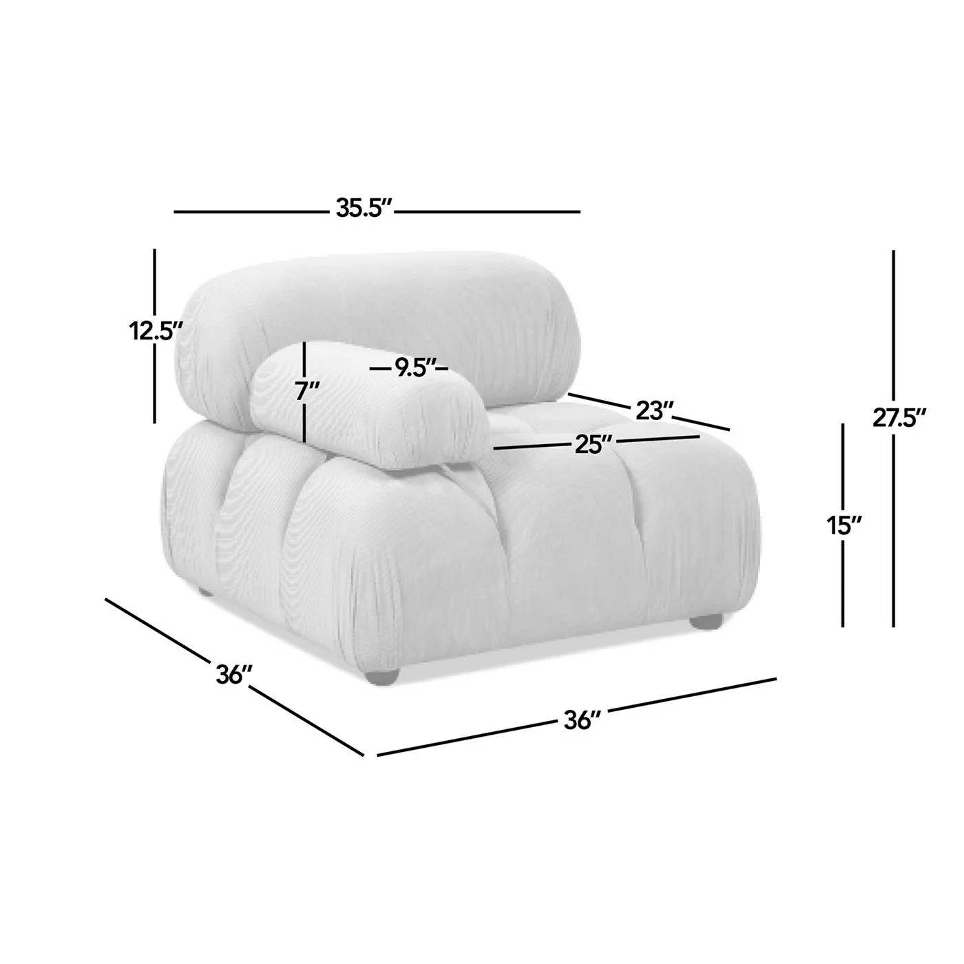 Marcel - Bubble Modular Modern Lounge Arm Chair - Image 4
